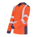 T-SHIRT BARANNI MANCHES LONGUES ORANGE FLUO / BLEU MARINE - CEPOVETT - 22-9T85PI-404