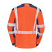 T-SHIRT BARANNI MANCHES LONGUES ORANGE FLUO / BLEU MARINE - CEPOVETT - 22-9T85PI-404
