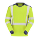 T-SHIRT BARANNI MANCHES LONGUES JAUNE FLUO / BLEU MARINE - CEPOVETT - 22-9T85PI-701
