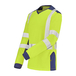 T-SHIRT BARANNI MANCHES LONGUES JAUNE FLUO / BLEU MARINE - CEPOVETT - 22-9T85PI-701
