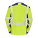 T-SHIRT BARANNI MANCHES LONGUES JAUNE FLUO / BLEU MARINE - CEPOVETT - 22-9T85PI-701