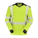 T-SHIRT BARANNI MANCHES LONGUES JAUNE FLUO / NOIR - CEPOVETT - 22-9T85PI-750