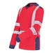 T-SHIRT BARANNI MANCHES LONGUES ROUGE FLUO / BLEU MARINE - CEPOVETT - 22-9T85PI-2002
