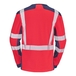 T-SHIRT BARANNI MANCHES LONGUES ROUGE FLUO / BLEU MARINE - CEPOVETT - 22-9T85PI-2002