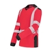 T-SHIRT BARANNI MANCHES LONGUES ROUGE FLUO / NOIR - CEPOVETT - 22-9T85PI-2054