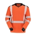 T-SHIRT BARANNI MANCHES LONGUES ORANGE FLUO / NOIR - CEPOVETT - 22-9T85PI-2073