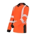 T-SHIRT BARANNI MANCHES LONGUES ORANGE FLUO / NOIR - CEPOVETT - 22-9T85PI-2073