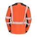 T-SHIRT BARANNI MANCHES LONGUES ORANGE FLUO / NOIR - CEPOVETT - 22-9T85PI-2073