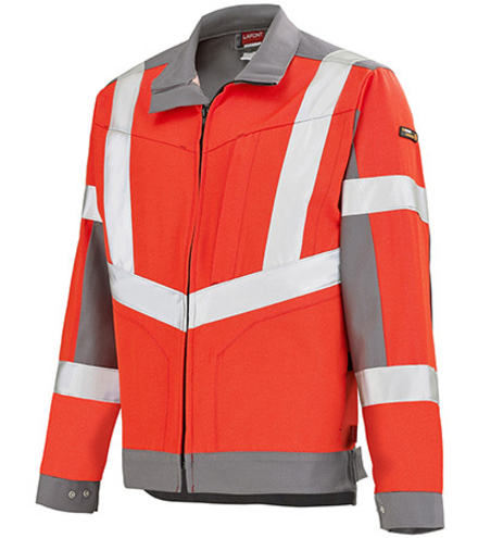 BLOUSON LUTEA ROUGE HIVI / MINERAL GRIS HAUTE VISIBILITE LAFONT - LA-3HVNCP-7020