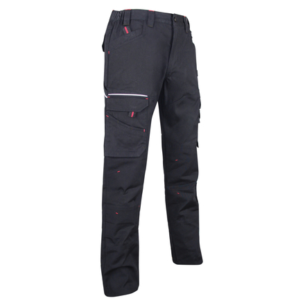 Pantalon battle canvas élasthanne BASALTE NOIR - LMA LEBEURRE - 1425