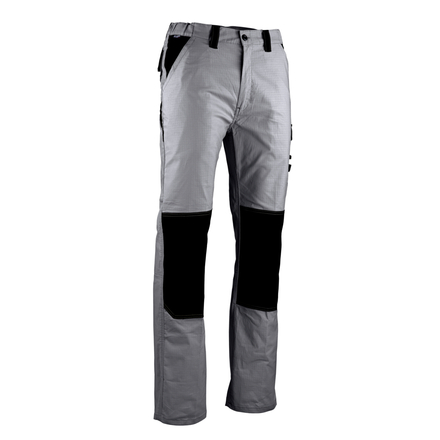 Pantalon bicolore poches genouillères été PLUTON GRIS NOIR - LMA LEBEURRE - 1454