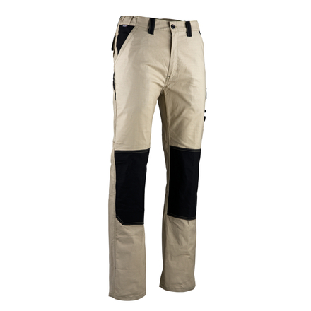 Pantalon bicolore poches genouillères été PLUTON SABLE NOIR - LMA LEBEURRE - 1454