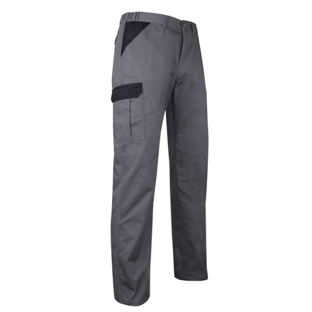 Pantalon multipoches brag. zippée PERCEUSE GRIS NOIR - LMA LEBEURRE - 1499