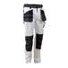Pantalon stretch poches volantes EMBASE BLANC GRIS - LMA LEBEURRE - 1750
