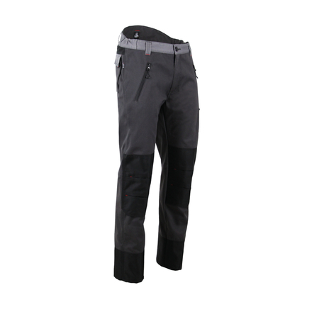 Pantalon doublé polaire poches genoux BANQUISE GRIS CHARCOAL NOIR - LMA LEBEURRE - 1758