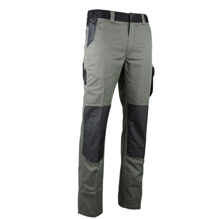 Pantalon bicolore stretch poches genoux THOR KAKI GRIS F - LMA LEBEURRE - 1820