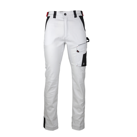 Pantalon multipoches stretch CRISTALLIN BLANC GRIS NUIT - LMA LEBEURRE - 1900