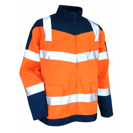 Blouson HV bicolore EN20471 URGENCE ORANGE BLEU NUIT - LMA LEBEURRE - 2115
