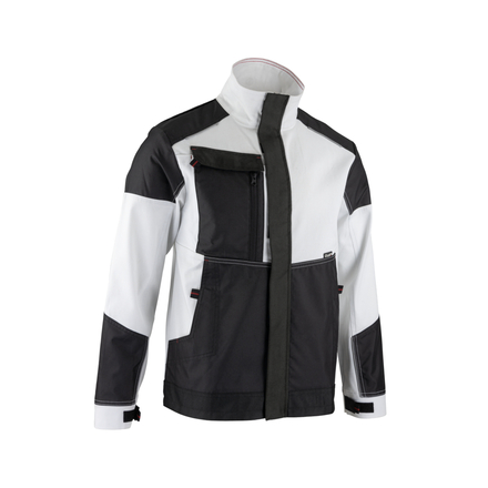 Veste bicolore stretch OPAQUE BLANC GRIS NUIT - LMA LEBEURRE - 2352