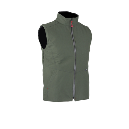 Bodywarmer matelassé col montant ORGANIC KAKI - LMA LEBEURRE - 5094