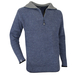 Pull camionneur côtes anglaises chevalées CACAO BLEU NUIT - LMA LEBEURRE - 803170