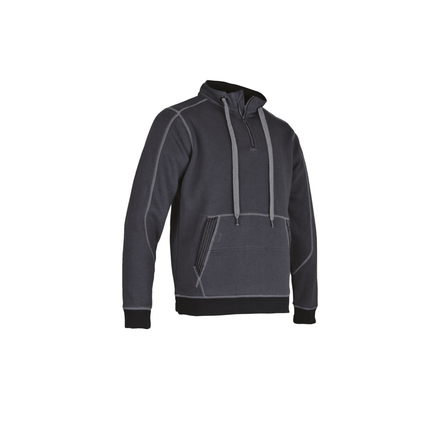 Sweat col camionneur COFFRE GRIS NOIR - LMA LEBEURRE - 8049