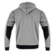 Sweat double capuche full zip : MADRIER GRIS NOIR - LMA LEBEURRE - 8074