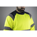 Sweat col rond BASIC HV SONAR JAUNE MARINE - LMA LEBEURRE - 8082