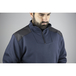 Sweat col camionneur bicolore BOGOTA BLEU FONCÉ NOIR - LMA LEBEURRE - 8086