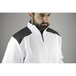 Sweat col camionneur bicolore FRESQUE BLANC NOIR - LMA LEBEURRE - 8088