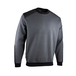 Sweat col rond bicolore BUCAREST GRIS CHARCOAL NOIR - LMA LEBEURRE - 8093