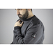 Sweat col rond bicolore BUCAREST GRIS CHARCOAL NOIR - LMA LEBEURRE - 8093