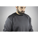 Sweat col rond bicolore BUCAREST GRIS CHARCOAL NOIR - LMA LEBEURRE - 8093