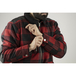 Veste matelassé carreaux bicolore ERABLE ROUGE NOIR - LMA LEBEURRE - 9260
