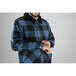 Veste matelassée carreaux bicolore CEDRE BLEU NOIR - LMA LEBEURRE - 9312