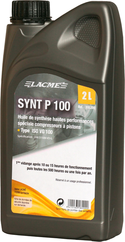 Huile synthese p100 bid 2l LACME - 318200