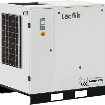 Compresseur à vis vx 25 - 155,3 m³/h -bloc vis encapsulé, lubrifié - moteur 25 cv/18,5 kw LACME - 469221