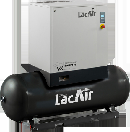 Compresseur à vis vx20/500 lt - 100,8 m³/h - bloc vis encapsulé, lubrifié - moteur 20 cv/15 kw LACME - 469421