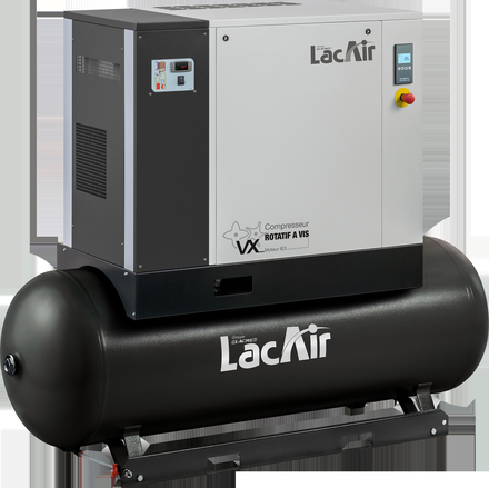 Centrale à vis vx10s/500 sc - 59,8 m³/h - bloc vis encapsulé, lubrifié - moteur 10 cv/7,5 kw - 400 v LACME - 469701