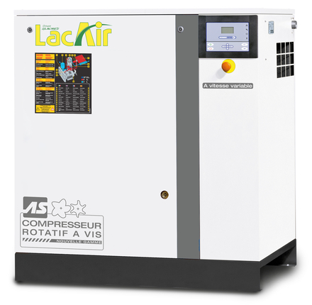 Compresseur à vis variable asv40 - 100,2 à 234 m³/h - bloc vis enduro lubrifié - moteur 40 cv tri 400 volts LACME - 469704