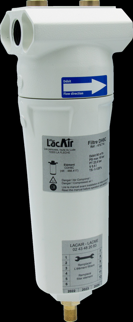 Filtre déshuileur dh9c - 90 m³/h - 1/2