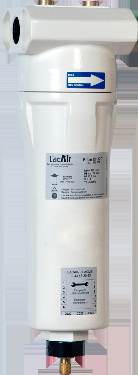 Filtre déshuileur dh12c - 120 m³/h - 3/4