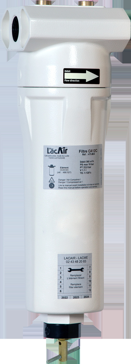 Filtre charbon actif ca12c - 120 m³/h - 3/4