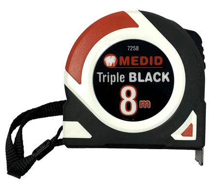 Métre à ruban Triple Black Nylon coated 8 x 25 MEDID - 7258