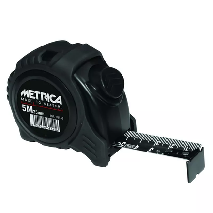 MÈTRE À RUBAN METRICA ALL BLACK 3M - 38143D