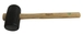 MAILLET CAOUTCHOUC CARRELEUR NOIR D65 MANCHE FRENE MOB - 0346650201