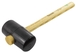 MAILLET CAOUTCHOUC NOIR TENDRE D75 MANCHE FRENE MOB - 0348075201