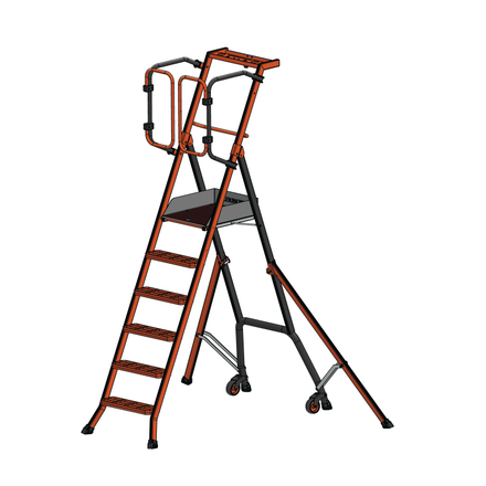ESCABEAU SÉCURISÉ PIRL GARDIA 140 CM - PORTILLONS AUTOMATIQUES - MONDELIN - 202190