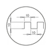 PLATOIR BIMAT DENTÉ CARRÉ 10X10 LAME 45° - MONDELIN - 236661