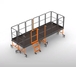 Plateforme de travail modulable hauteur de travail 3m plateau 190 cm x 60 cm MONDELIN 500800